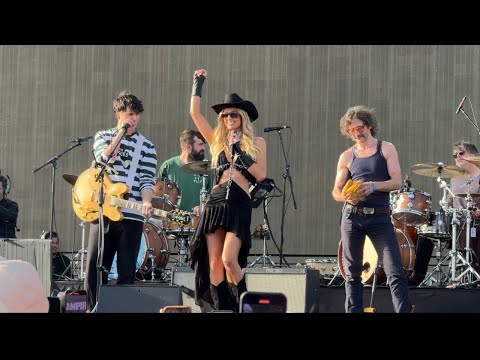 Paris Hilton joins Vampire Weekend for cornhole at the Coachella Music Festival - April 13, 2024