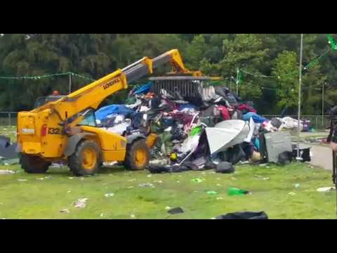 Electric Picnic campsite being cleared