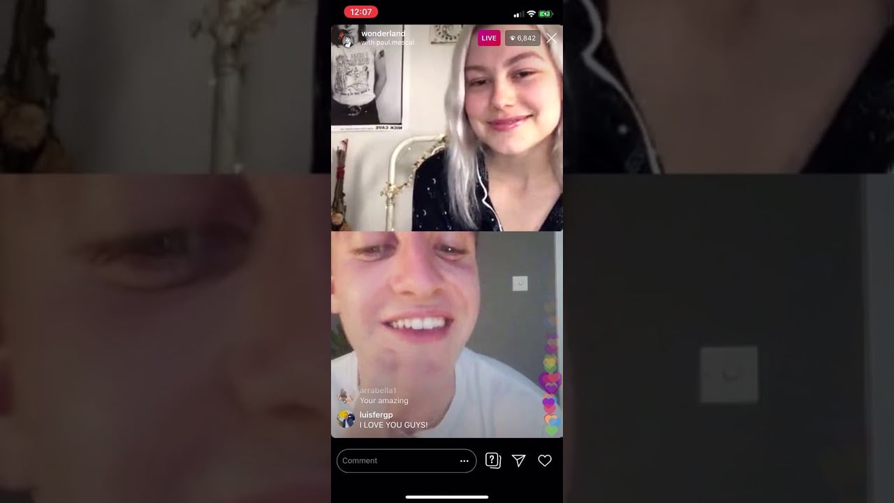 Paul Mescal & Phoebe Bridgers Instagram Live - May 21, 2020